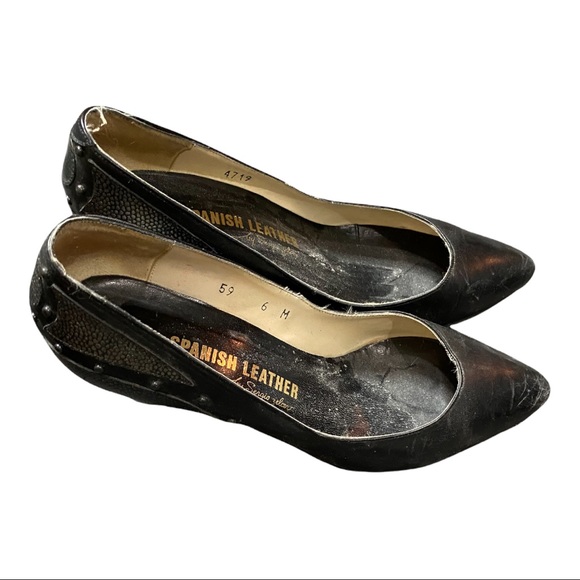 Spanish Leather Shoes Vintage Spanish Leather Heels Size 6 Poshmark